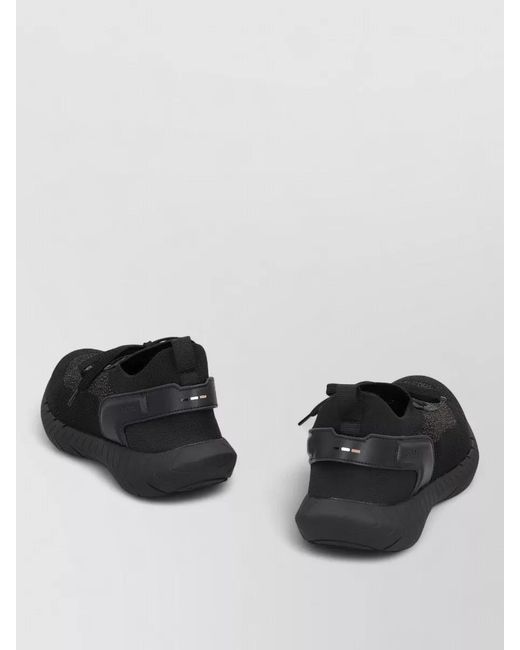Boss Black Mesh Low-Top Sneakers for men
