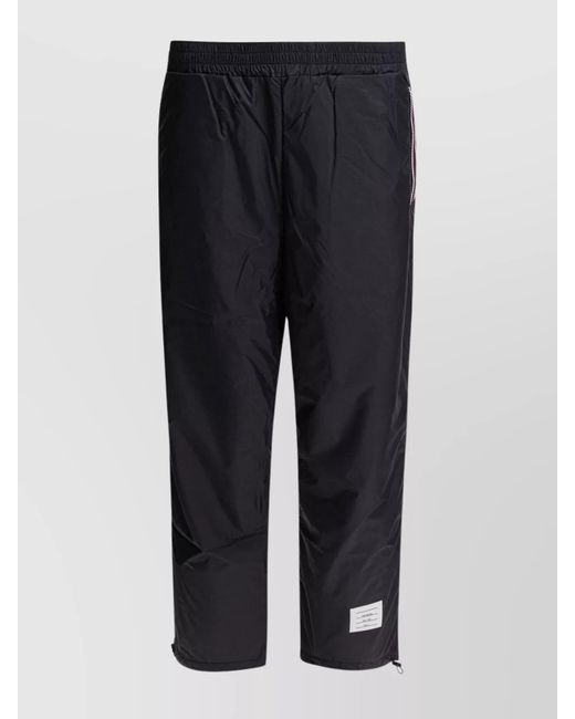 Thom Browne Blue Waistband Trousers With Side Stripe Detail for men