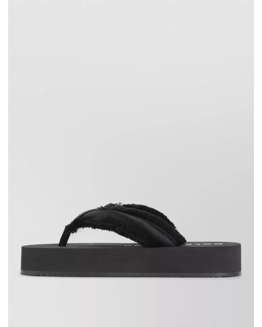Balenciaga Black Cushy Platform Thong Sandals Open Toe