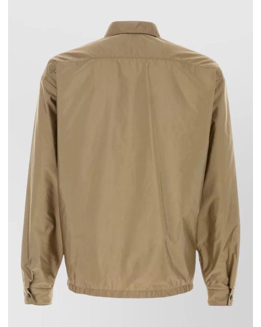 Prada Natural Renylon Shirt Collared Neck Long Sleeves for men