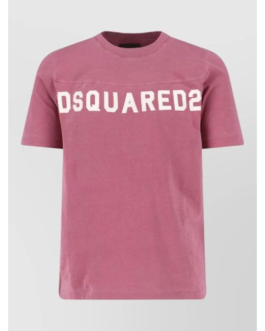 DSquared² Pink Short-Sleeve T-Shirt for men