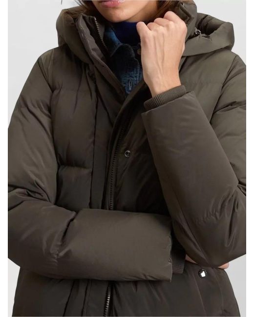 Woolrich Gray Down Long Puffer Jacket