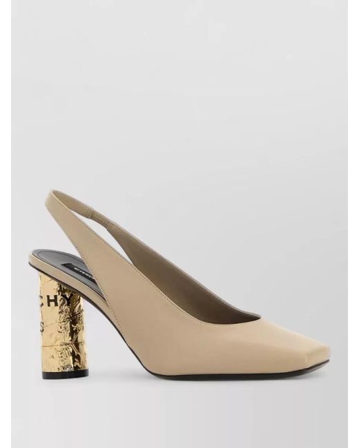 Givenchy Natural Tape Pumps Square Toe Block Heel