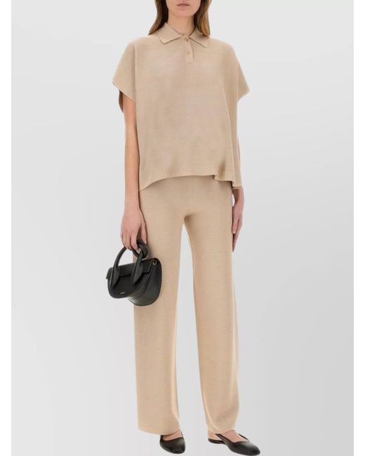 Fabiana Filippi Natural Wide-Leg Trousers