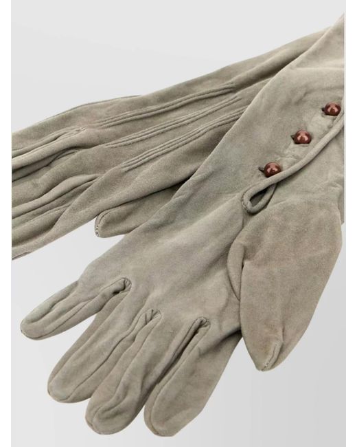 Prada Natural Suede Long Gloves