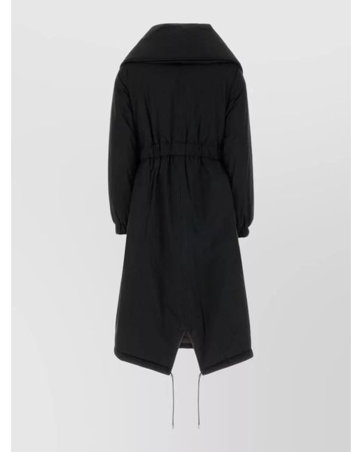 Moorer Black Eneida Polyester Down Jacket High Collar