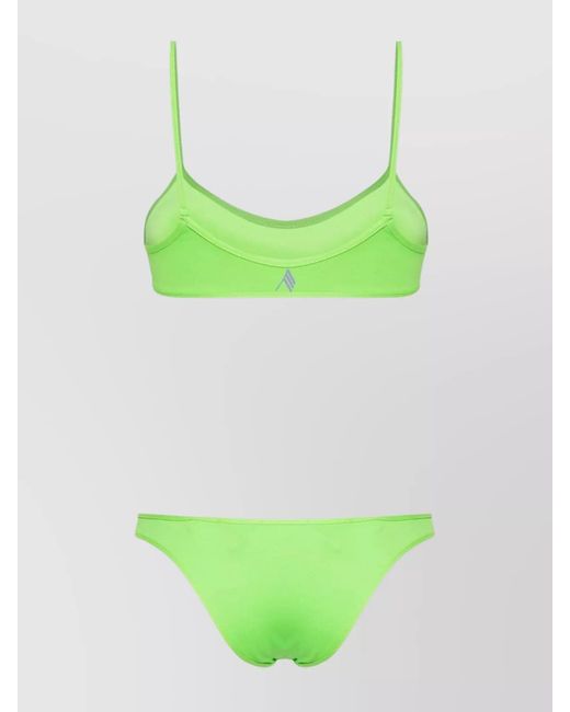 The Attico Green Stretch Technical Jersey Bikini Set