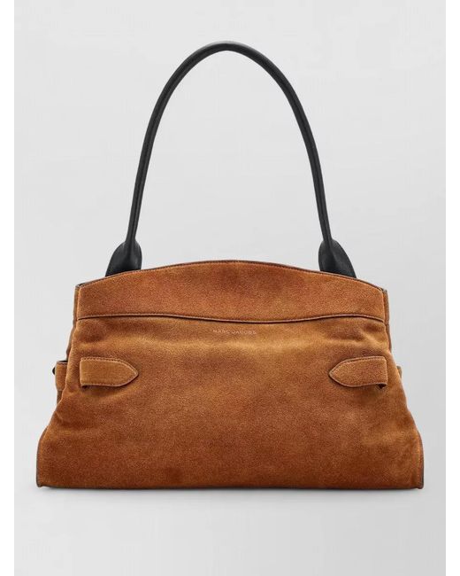 Marc Jacobs Brown Shoulder Bag Adjustable Strap Suede Finish