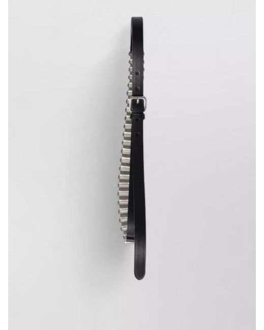 Miu Miu Gray Leather Belt
