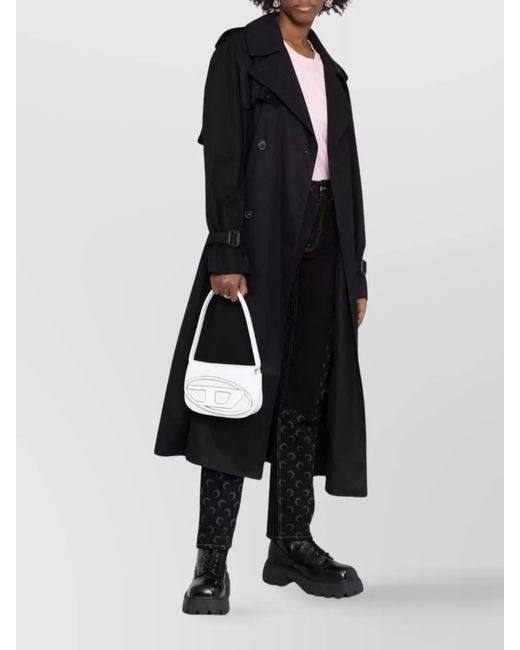 DIESEL White 1Dr Leather Shoulder Bag