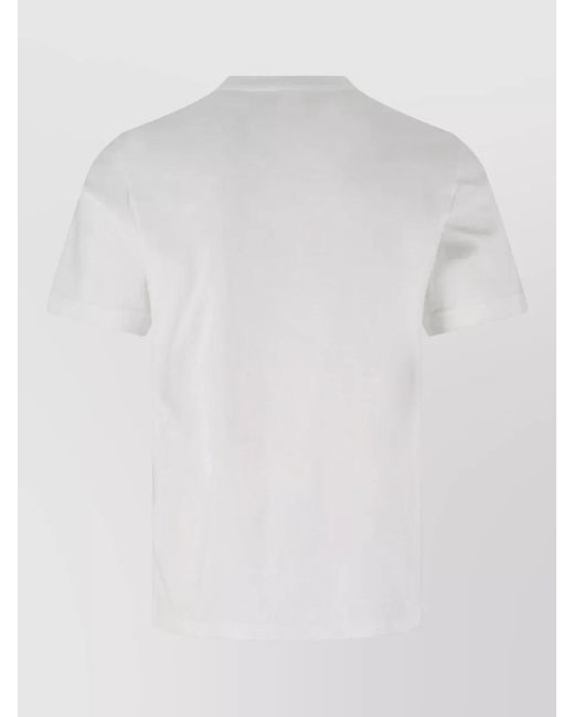 Autry White Crew Neck Plain Regular Fit Short Sleeves