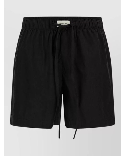 Entire studios Black Cotton Bermuda Shorts
