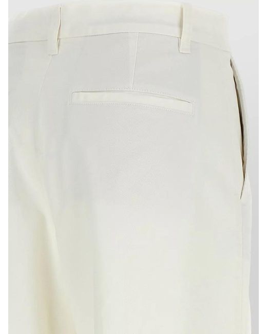 Polo Ralph Lauren White Chino Trousers Belt Loops Side And Back Pockets