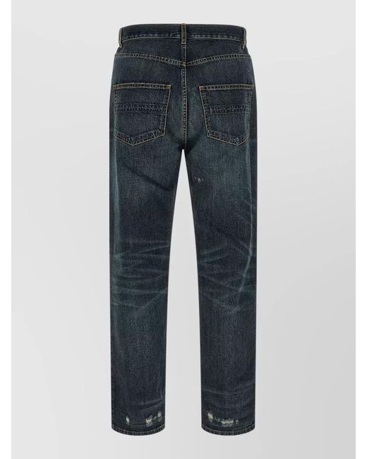 NAMACHEKO Blue Warkworth Straight Jeans Belt Loops Five Pockets for men