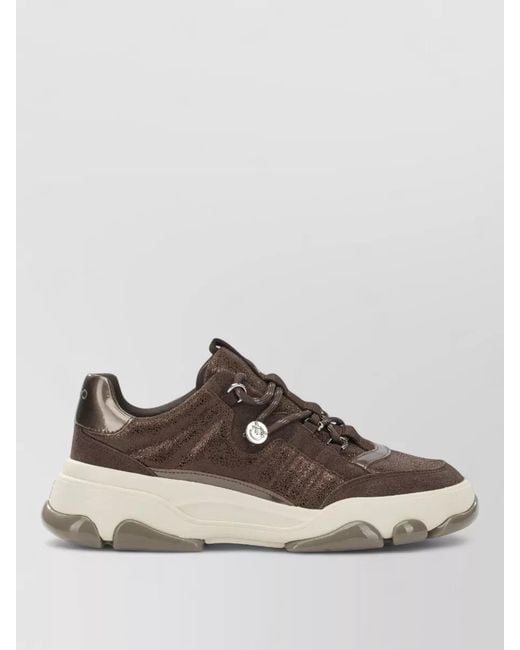 Pinko Brown Sneakers Slip On Breathable Suede Upper