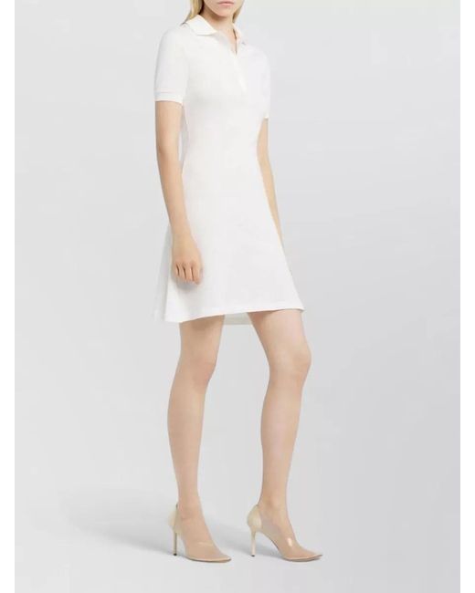 Courreges White Short-Sleeve Polo Knee-Length Dress