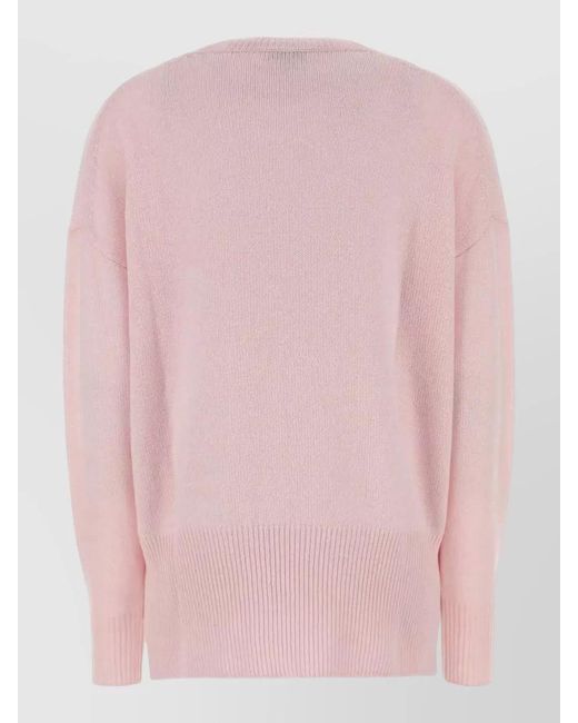 Jil Sander Pink Cashmere Oversized Sweatshirt
