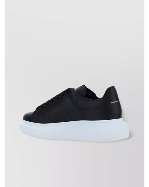 McQueen Black Leather Oversized Sneakers