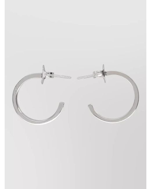 Maison Margiela White Logo Earrings for men
