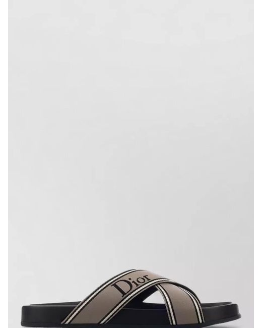 Dior Multicolor Slides Sandals Crossed Straps Open Toe for men