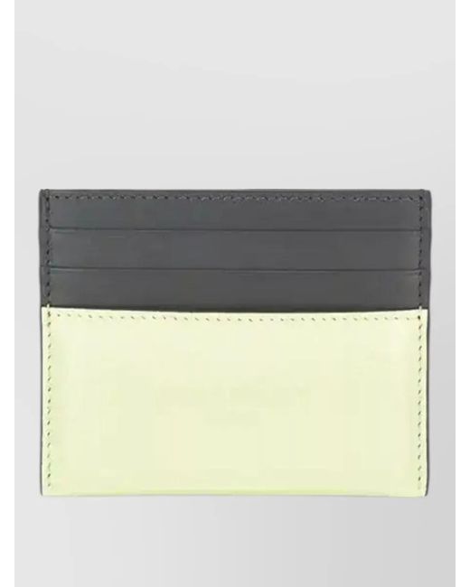 Givenchy Gray Padded Leather Two Tone Card Holder for men