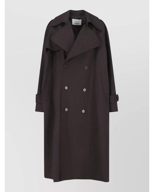 Frankie Shop Black Belted Waist Coat Buttoned Cuffs Epaulettes