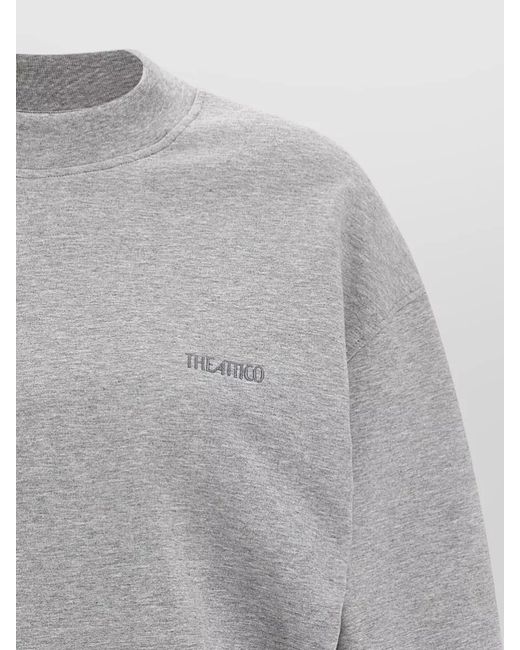 The Attico Gray Mélange Sweatshirt Dress
