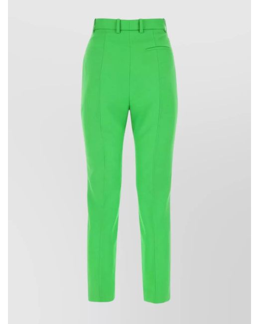 McQueen Green Tailored Cigarette Trousers