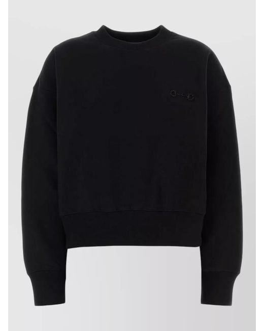 Gucci Black Cotton Embellished Crewneck Sweatshirt