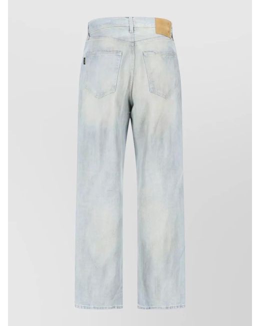 Haikure Blue Straight-Leg Trousers for men