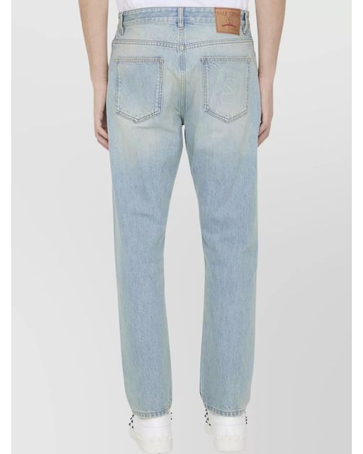 Valentino Garavani Blue Denim Straight-Leg Jeans for men