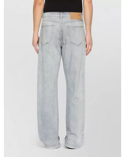 MM6 by Maison Margiela Blue Destroyed Cotton Straight-Leg Jeans for men