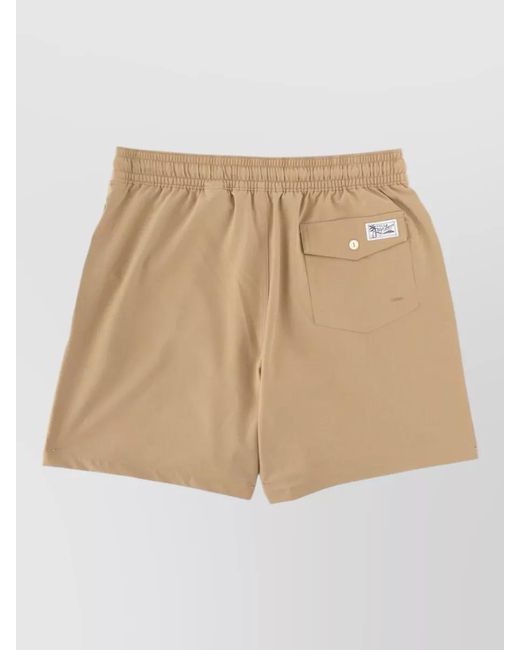 Polo Ralph Lauren Natural Logo-Print Swim Shorts for men
