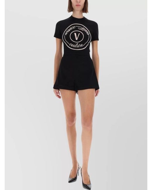 Versace Jeans Couture Black Cotton Jersey T-Shirt