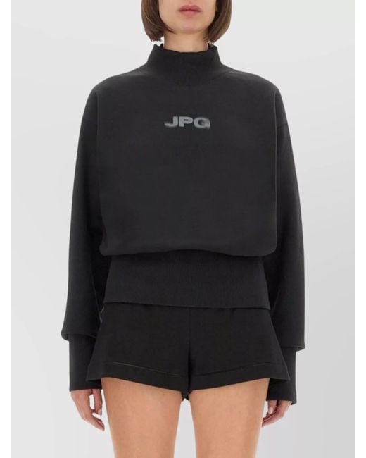 Jean Paul Gaultier Black Cropped Knitted Top
