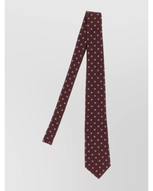 Saint Laurent Purple Losan Slim Square Pattern Tie for men