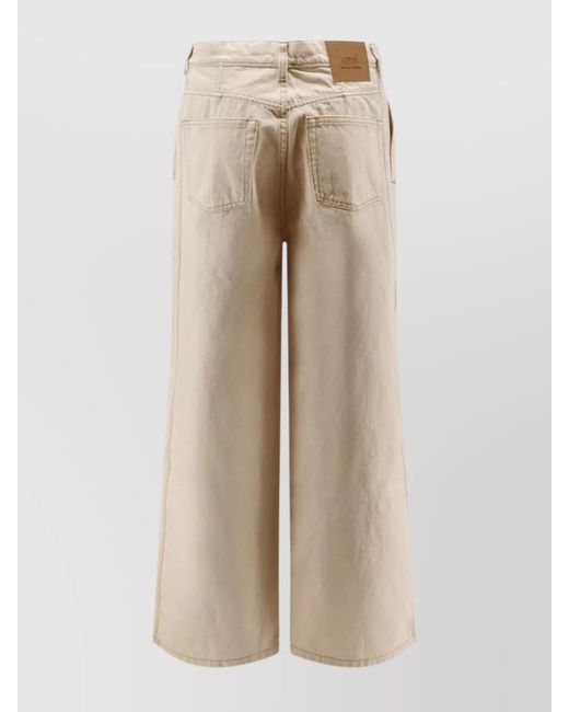 AMI Natural Denim Wide-Leg Jeans for men