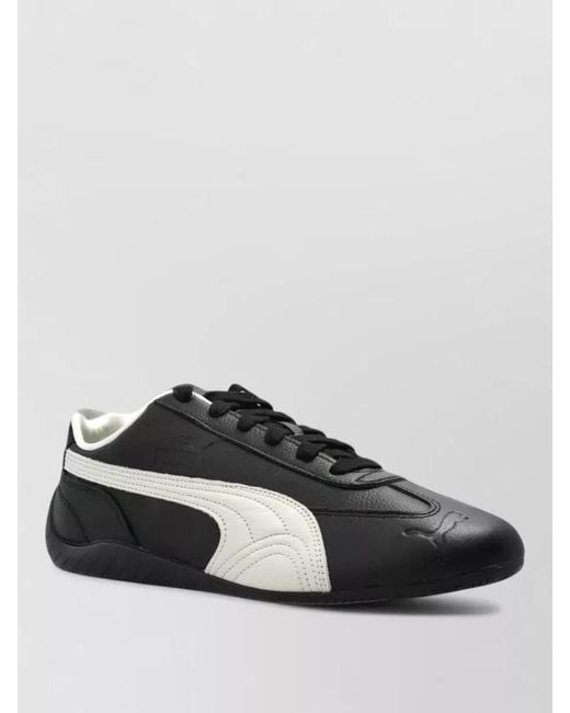 PUMA Gray Leather Speedcat Decon Lace-Up Sneakers