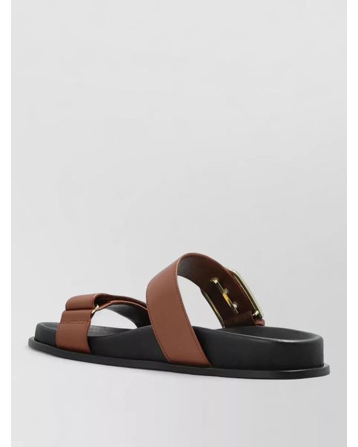 Furla Multicolor Sandal Open Toe Flat Sole Dual Strap
