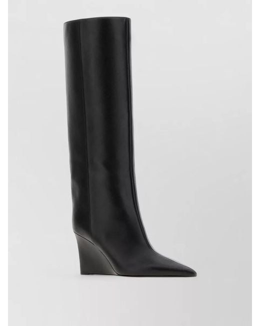 Jimmy Choo Black Leather Knee-High Boots