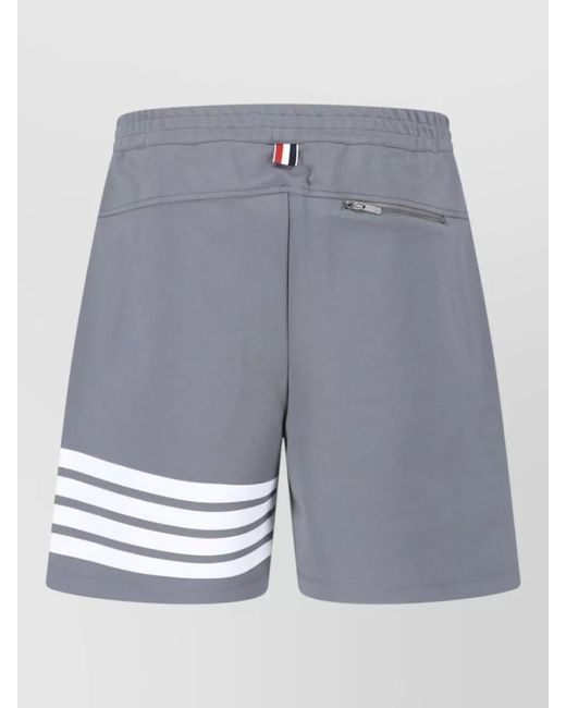 Thom Browne Blue Shorts Elastic Waistband Back And Side Pockets for men