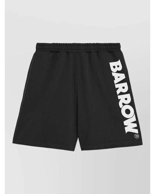 Barrow Black Logo Sweatshorts Elastic Waistband Detail