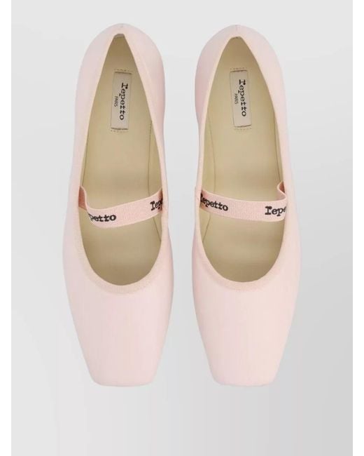 Repetto Natural Ballerina Shoes Square Toe Flat Sole Strap