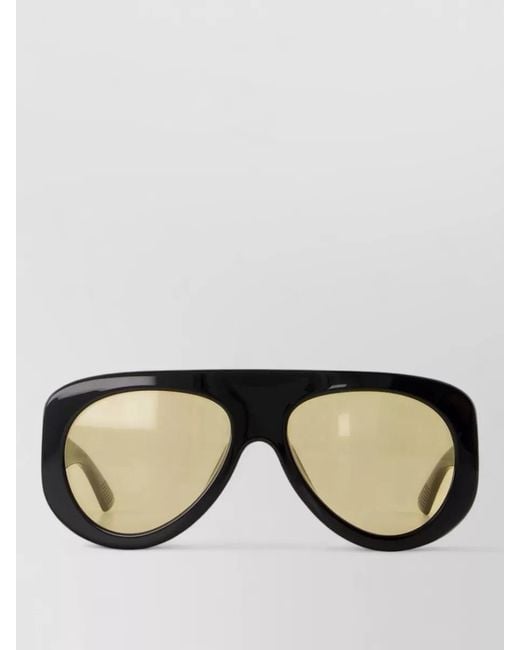 Bottega Veneta Black Oversized Acetate Sunglasses Wide Temples