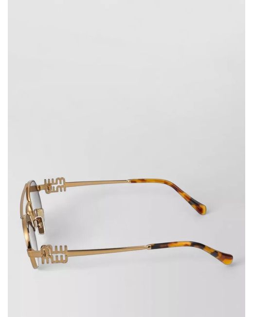 Miu Miu Metallic Sunglasses 0Mu 54Zs 7Oe5D1 Double Bridge
