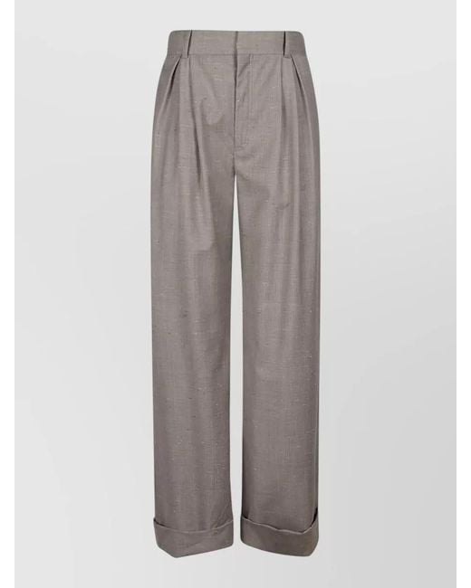 Loulou de Saison Gray Davy High Waist Pleated Tailored Pants