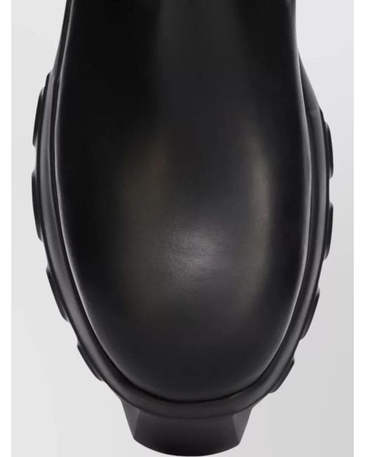 Rick Owens Black Beatle Ankle Boots Chunky Sole Elastic