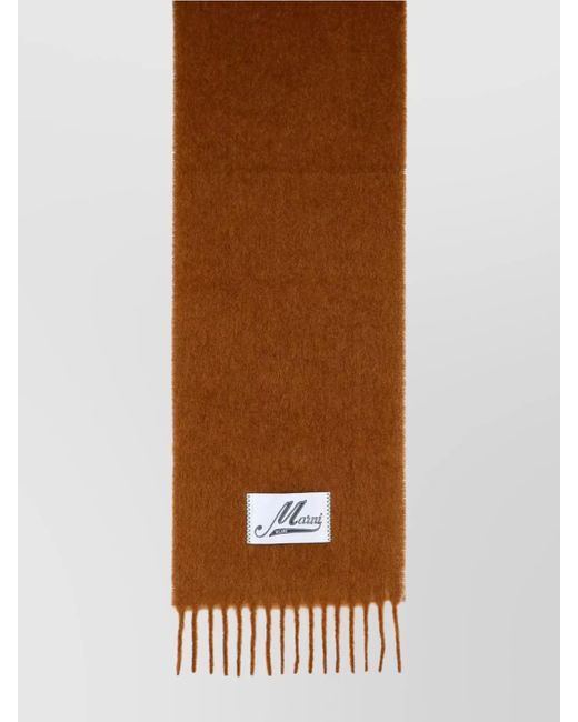 Marni Brown Alpaca Scarf for men