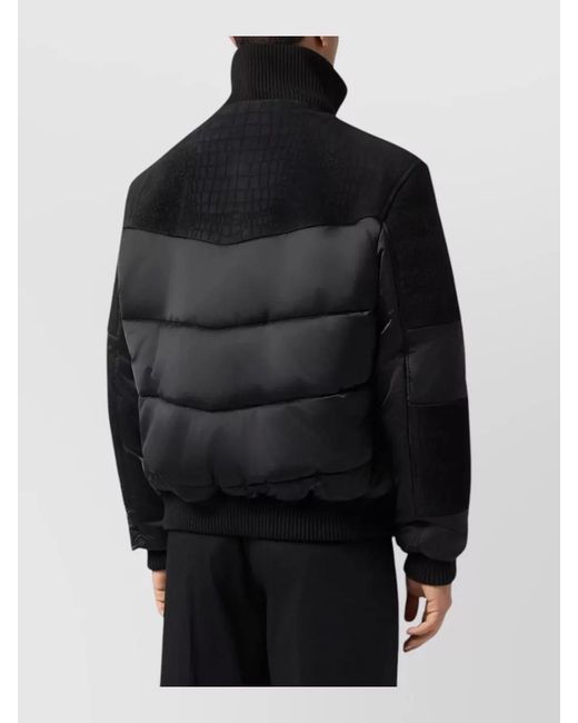 Philipp Plein Black Nylon Quilted Puffer Jacket for men
