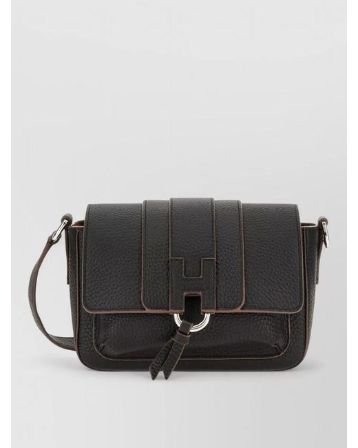 Hogan Black H-Bag Leather Shoulder Bag